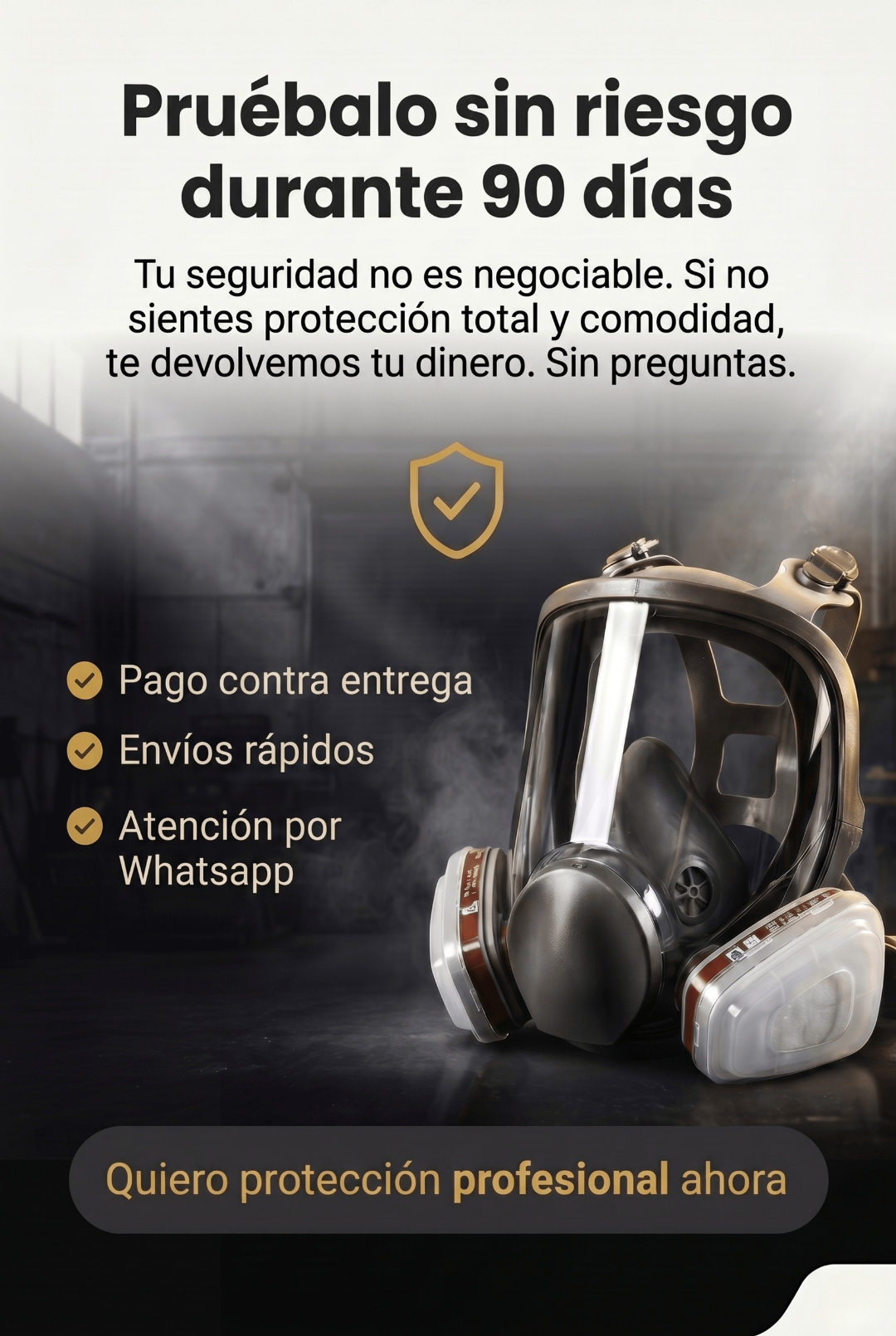 MÁSCARA DE CARA COMPLETA SERIE 6800 - GRATIS 8 FILTROS DE ALGODÓN